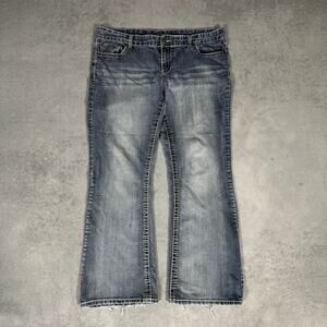 Maurices Womens Bootcut Denim Jeans Medium Wash Raw Hem - Size: 18 REG